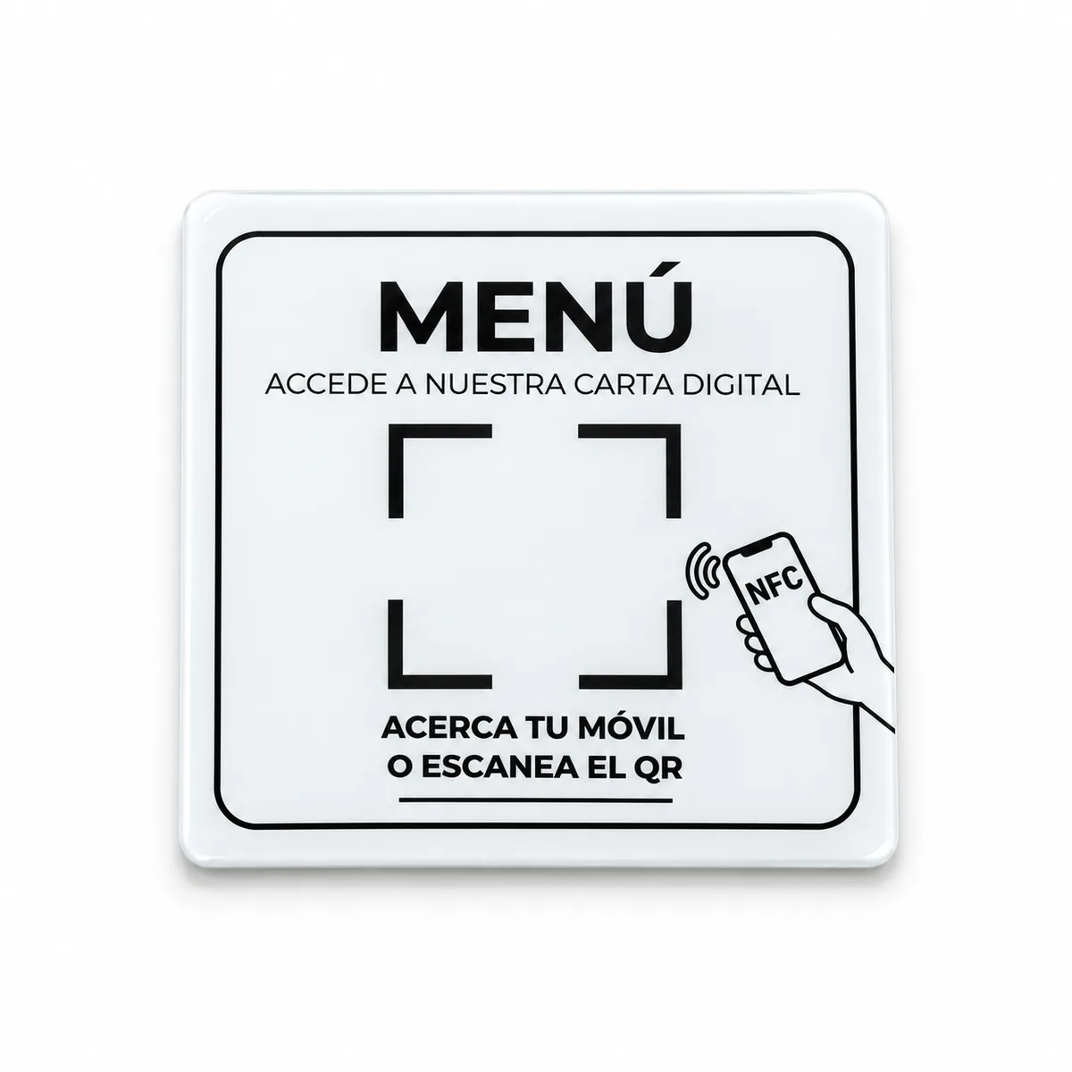 Placa NFC Menú digital — sticker de menú digital NFC